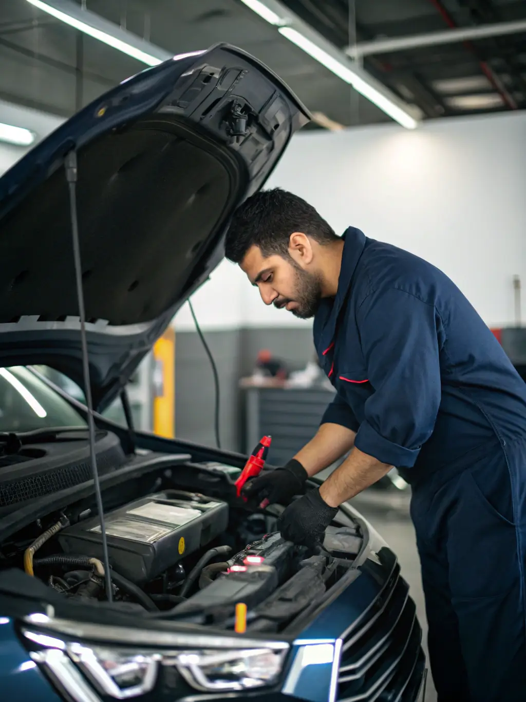 A mechanic at K & R Quality Auto Repair inspecting a car engine, highlighting the importance of professional maintenance to prevent costly repairs and ensure vehicle reliability.